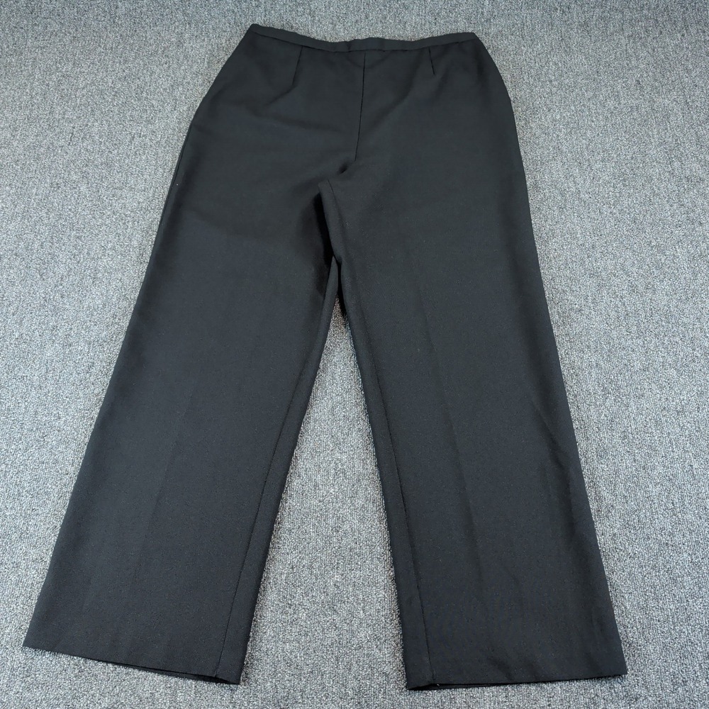 Unbranded Womens Dress Pants Size 16 Black Polyester Wide Leg Career Trousers — photo 2